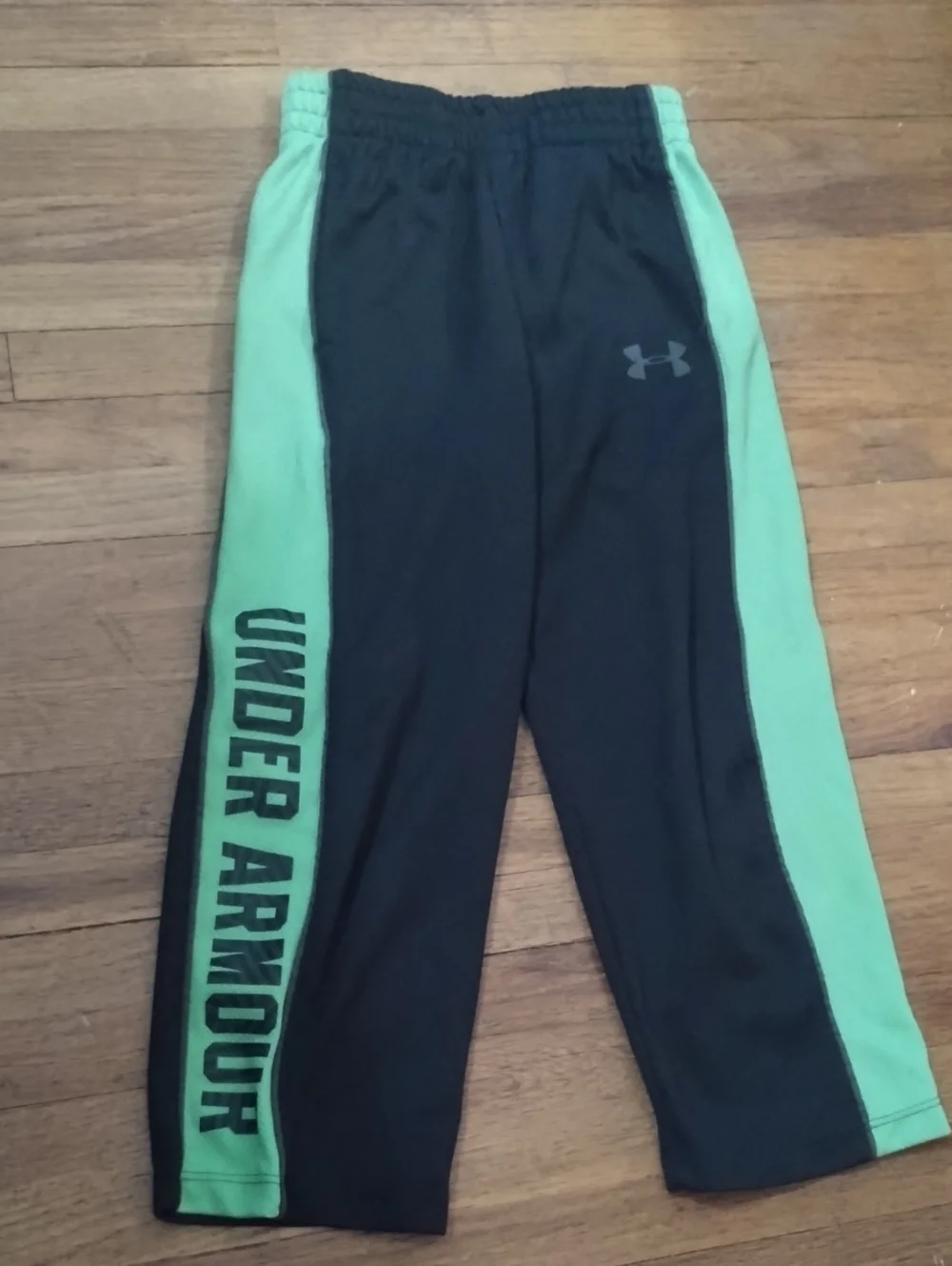 Under Armour Black and Mint Green Boys' Athletic Joggers